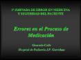 Errores en el Proceso de Medicaci PowerPoint PPT Presentation