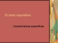 El texto expositivo. PowerPoint PPT Presentation