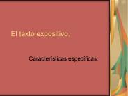 El texto expositivo.