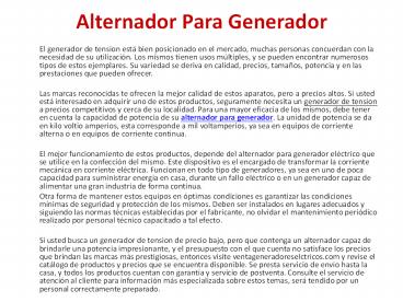 Alternador Para Generador