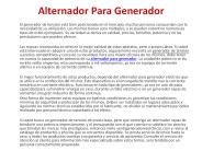 Alternador Para Generador