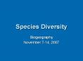 Species Diversity PowerPoint PPT Presentation