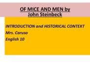 INTRODUCTION and HISTORICAL CONTEXT