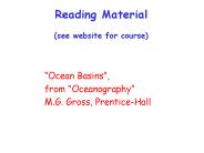 Reading Material (see website for course)