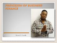 PROVISION OF BUSINESS FINANCE