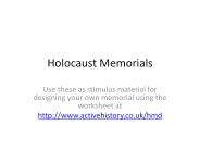 Holocaust Memorials