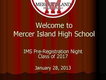 Welcome to Mercer Island High School