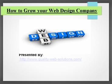 How to Grow your Web Design Company