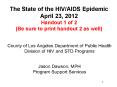 County of Los Angeles Department of Public Health PowerPoint PPT Presentation