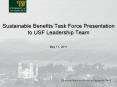 Sustainable Benefits Task Force Presentation to USF Leadership Team PowerPoint PPT Presentation