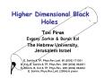 Higher Dimensional Black Holes PowerPoint PPT Presentation