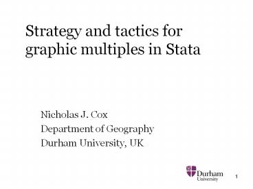 Strategy and tactics for         graphic multiples in Stata