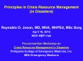 Principles in Crisis Resource Management (in Disasters) PowerPoint PPT Presentation