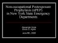 Non-occupational Postexposure Prophylaxis (nPEP) in New York State Emergency Departments PowerPoint PPT Presentation