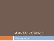 2005 AAHRA/AHAEEF