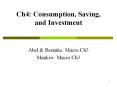 Ch4: Consumption, Saving, and Investment PowerPoint PPT Presentation
