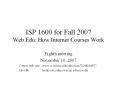 ISP 1600 for Fall 2007 Web.Edu: How Internet Courses Work PowerPoint PPT Presentation