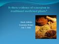 Is there evidence of synergism in traditional medicinal plants? PowerPoint PPT Presentation