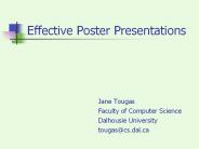 Effective Poster Presentations