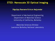 STED: Nanoscale 3D Optical Imaging