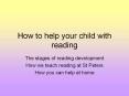 How to help your child with reading PowerPoint PPT Presentation
