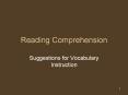 Reading Comprehension PowerPoint PPT Presentation