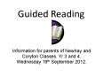 Guided Reading PowerPoint PPT Presentation