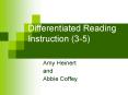 Differentiated Reading Instruction (3-5) PowerPoint PPT Presentation