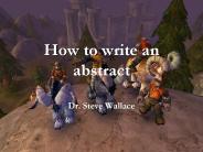 How to write an abstract