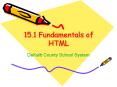 15.1 Fundamentals of HTML PowerPoint PPT Presentation
