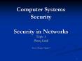 Computer Systems Security Security in Networks PowerPoint PPT Presentation