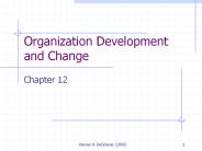 Organization Development and Change