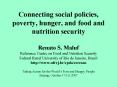 Connecting social policies, poverty, hunger, and food and nutrition security Renato S. Maluf Reference Centre on Food and Nutrition Security Federal Rural University of Rio de Janeiro, Brazil http://www.ufrrj.br/cpda/ceresan Taking Action for the PowerPoint PPT Presentation