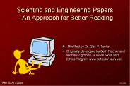 Scientific and Engineering Papers 