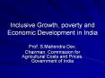 Inclusive Growth, poverty and Economic Development in India PowerPoint PPT Presentation