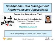 Smartphone Data Management: Frameworks and Applications