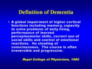 Definition of Dementia