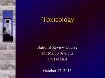 Toxicology