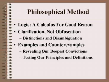 Philosophical Method