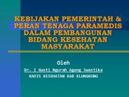 KEBIJAKAN PEMERINTAH