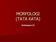 MORFOLOGI (TATA KATA)