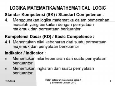 materi pelajaran matematika kelas X