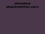 abstraktne ekspressionism usa-s