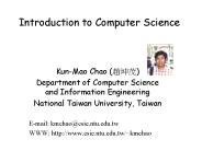 Introduction to Computer Science