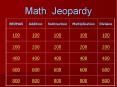 Math Jeopardy PowerPoint PPT Presentation