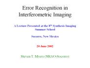 Error Recognition in Interferometric Imaging