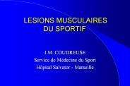 LESIONS MUSCULAIRES DU SPORTIF
