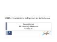 B2B e-Commerce adoption in Indonesia PowerPoint PPT Presentation