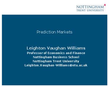 Prediction Markets