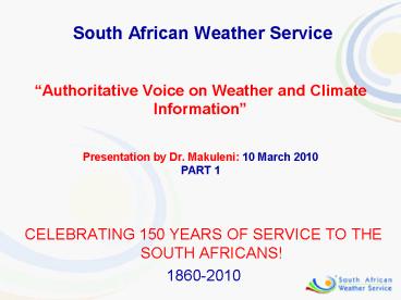 South African Weather Service  